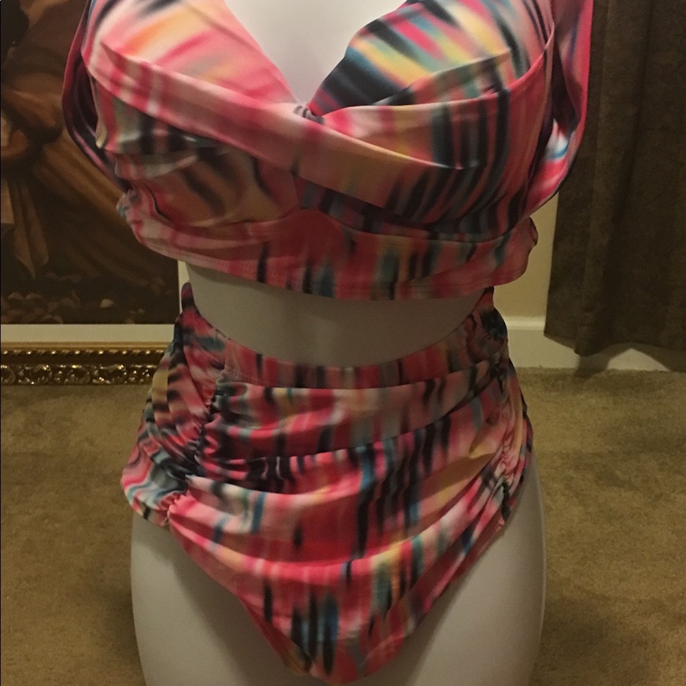 Plus size Multi-color high waist high